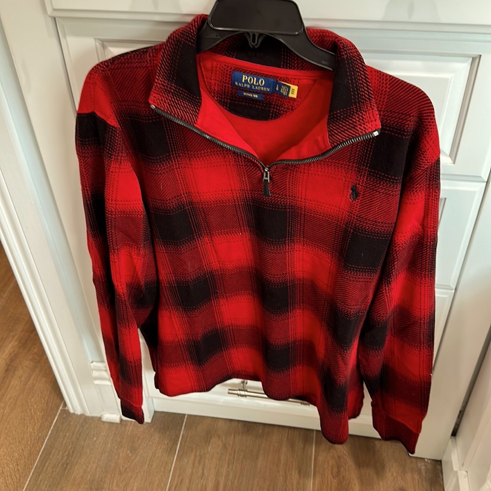 Men's Polo quarter zip pullover
